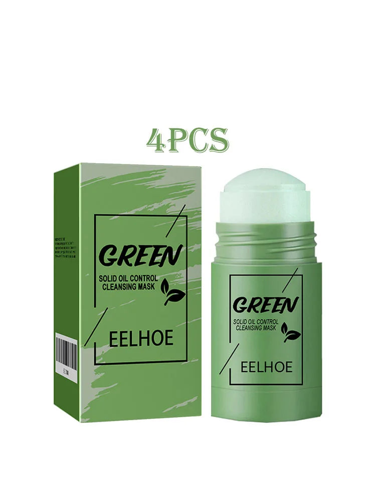 Eelhoe 40g Green Tea Cleansing Solid Face Mask Stick Acne Treatment Oil Control Moisture Remove Blackhead Clean Pores Face Mask