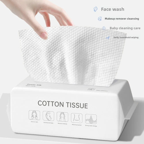 Face Towel Disposable Pure Cotton Thick Facial Towels Disposable Compressed Wipes Soft Cleansing Wipes Travel Makeup Paper Home