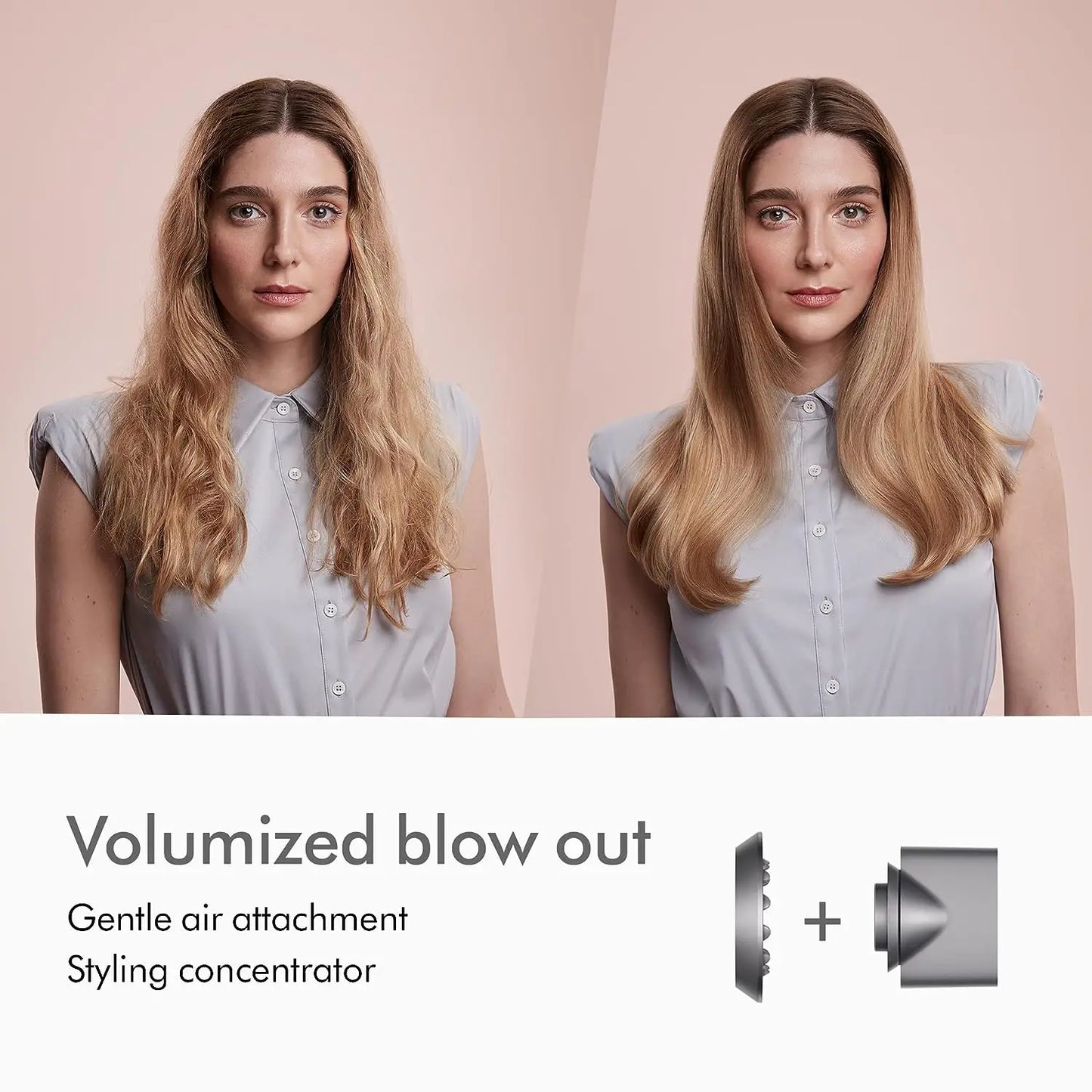 5 in 1 Professional Hair Dryer, with Hot and Cold Air Functionality - Lightweight and Thermostatic Styling Tool for Smooth Hair