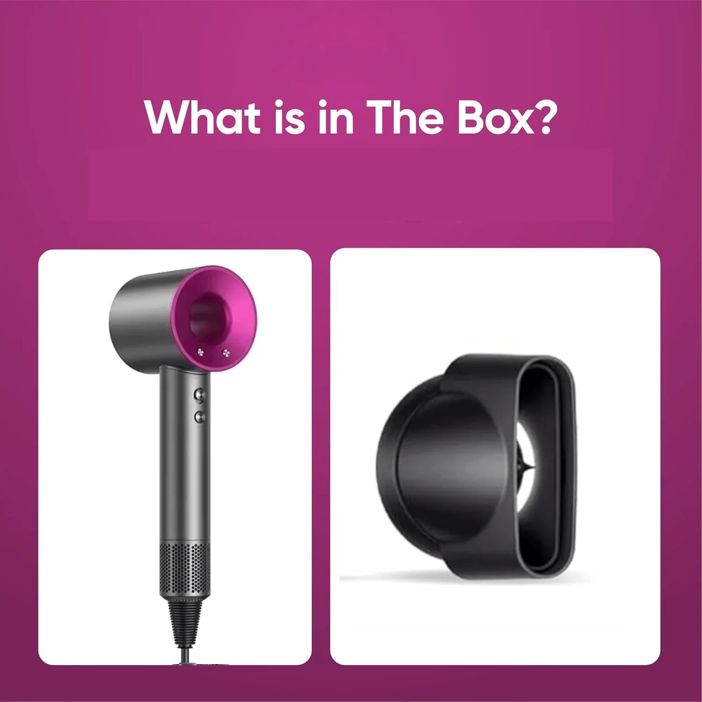 5 in 1 Professional Hair Dryer, with Hot and Cold Air Functionality - Lightweight and Thermostatic Styling Tool for Smooth Hair