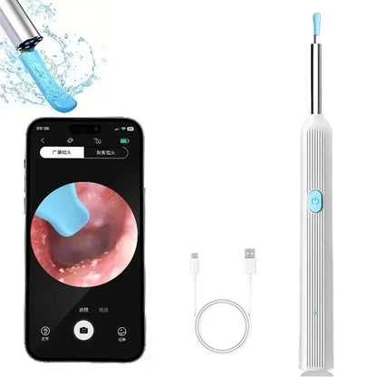 Wireless Ear Wax Removal With Camera Rechargeable Ear Cleaner 8 Megapixels Check Camera with Ear Spoon Set Canal Clean