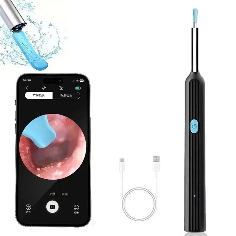 Wireless Ear Wax Removal With Camera Rechargeable Ear Cleaner 8 Megapixels Check Camera with Ear Spoon Set Canal Clean