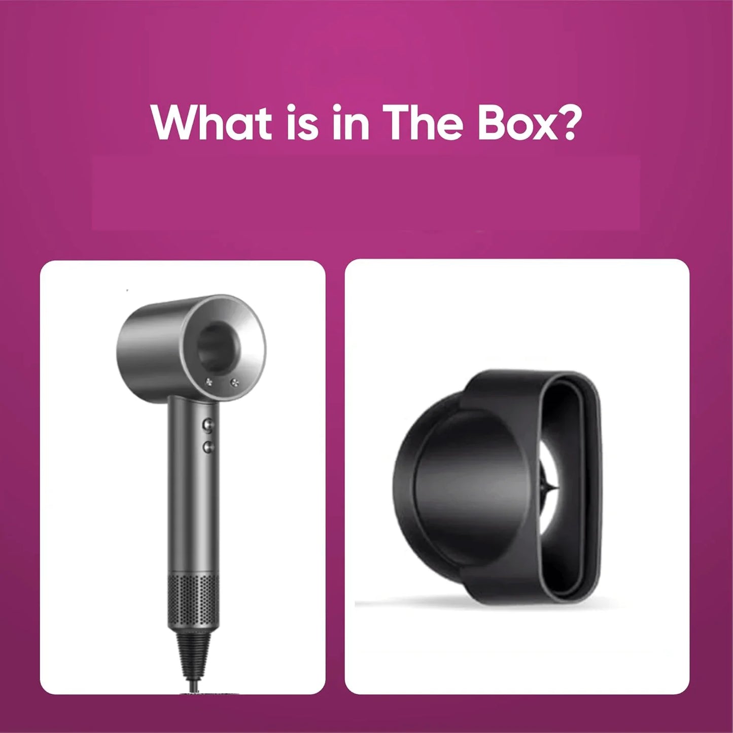 5 in 1 Professional Hair Dryer, with Hot and Cold Air Functionality - Lightweight and Thermostatic Styling Tool for Smooth Hair