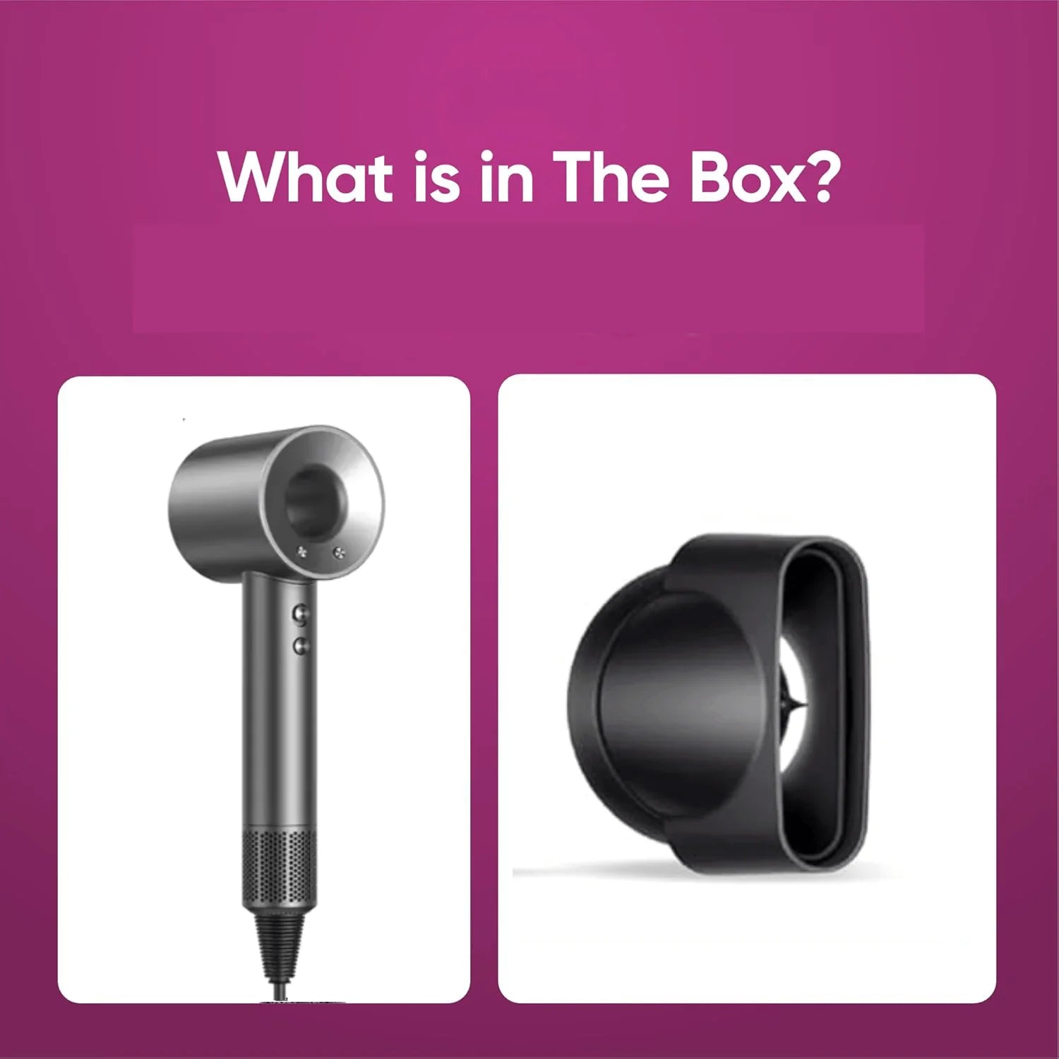 5 in 1 Professional Hair Dryer, with Hot and Cold Air Functionality - Lightweight and Thermostatic Styling Tool for Smooth Hair