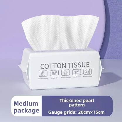 Face Towel Disposable Pure Cotton Thick Facial Towels Disposable Compressed Wipes Soft Cleansing Wipes Travel Makeup Paper Home