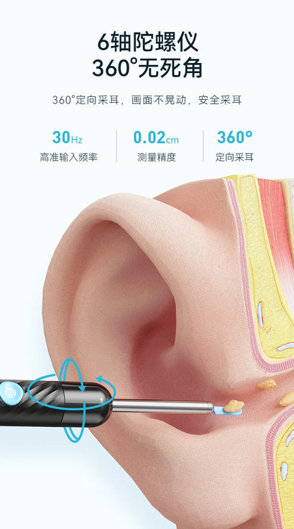 Wireless Ear Wax Removal With Camera Rechargeable Ear Cleaner 8 Megapixels Check Camera with Ear Spoon Set Canal Clean